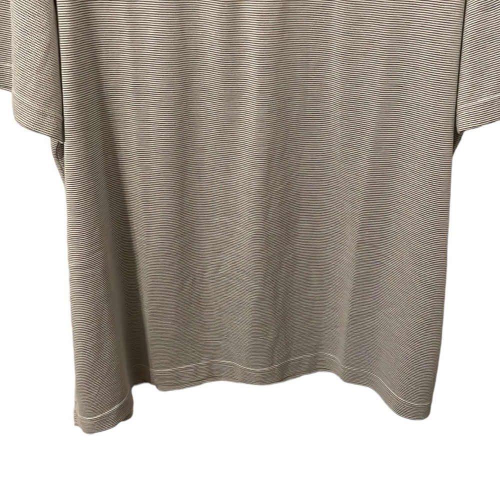 Robert Barakett Men's White Gray Short Sleeve Quarter Button Top Size XXL - Picture 4 of 6